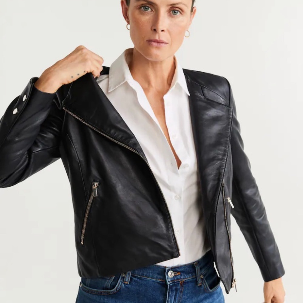 Mango Genuine Leather Jacket